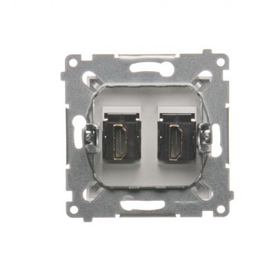 Simon 54 Gniazdo HDMI podwójne biały DGHDMI2.01/11 KONTAKT (DGHDMI2.01/11)