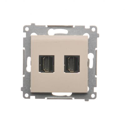 Simon 54 Gniazdo HDMI podwójne kremowy DGHDMI2.01/41 KONTAKT (DGHDMI2.01/41)