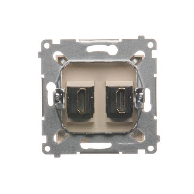 Simon 54 Gniazdo HDMI podwójne kremowy DGHDMI2.01/41 KONTAKT (DGHDMI2.01/41)