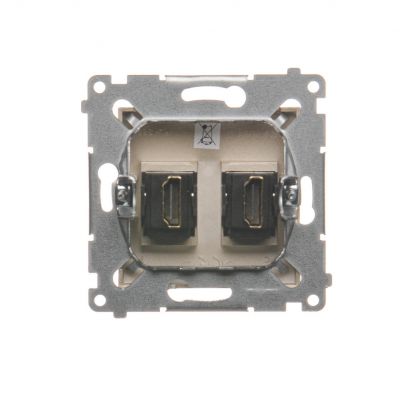 Simon 54 Gniazdo HDMI podwójne złoty mat DGHDMI2.01/44 KONTAKT (DGHDMI2.01/44)
