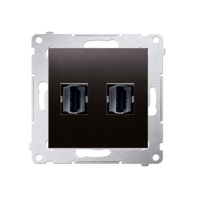 Simon 54 Gniazdo HDMI podwójne antracyt DGHDMI2.01/48 KONTAKT (DGHDMI2.01/48)