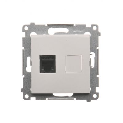 Simon 54 Gniazdo telefoniczne pojedyncze RJ12 biały DT1.01/11 KONTAKT (DT1.01/11)