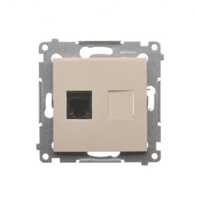 Simon 54 Gniazdo telefoniczne pojedyncze RJ12 kremowy DT1.01/41 KONTAKT (DT1.01/41)