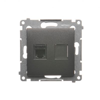 Simon 54 antracyt Gniazdo telefoniczne DT1.01/48 KONTAKT (DT1.01/48)