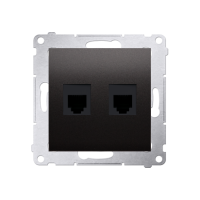 Gniazdo telefoniczne RJ12 podwójne (moduł); antracyt DT2.01/48 KONTAKT (DT2.01/48)