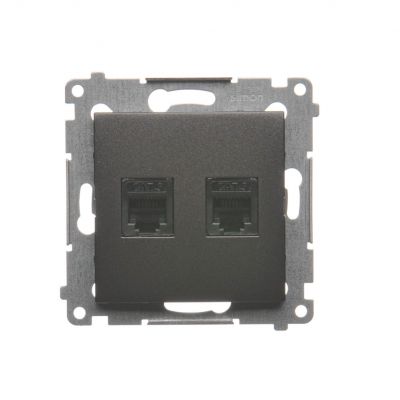 Gniazdo telefoniczne RJ12 podwójne (moduł); antracyt DT2.01/48 KONTAKT (DT2.01/48)