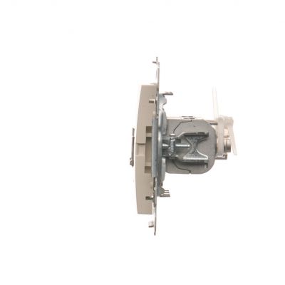 Simon 54 Gniazdo komputerowe podwójne RJ45 kategoria 6 ekranowane z przesłoną przeciwkurzową kremowy D62E.01/41 KONTAKT (D62E.01/41)