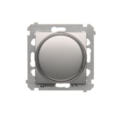 Simon 54 Ściemniacz naciskowo-obrotowy 20–500 W srebrny mat DS9T.01/43 KONTAKT (DS9T.01/43)