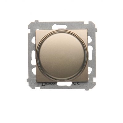 Simon 54 Ściemniacz naciskowo-obrotowy 20–500 W złoty mat DS9T.01/44 KONTAKT (DS9T.01/44)