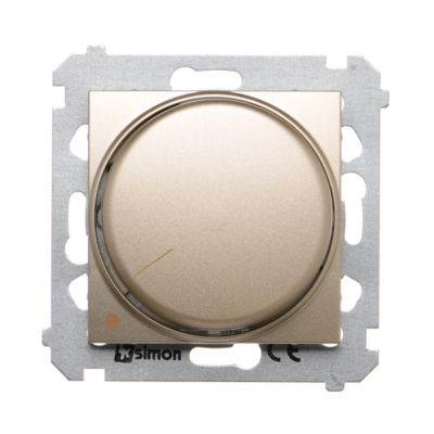 Simon 54 Ściemniacz obrotowy dwubiegunowy do LED ściemnialnych 230V 5-215W złoty mat *Wymagana instalacja 4-przewodowa DS9L2.01/44 KONTAKT (DS9L2.01/44)