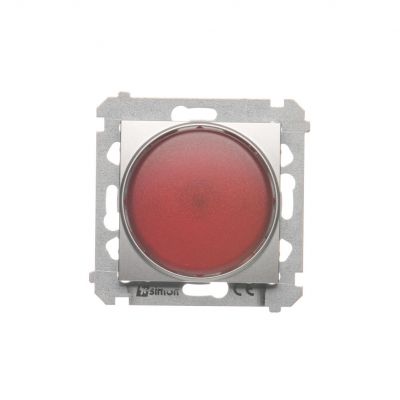 Simon 54 Sygnalizator świetlny LED – światło czerwone 230V srebrny mat DSS2.01/43 KONTAKT (DSS2.01/43)