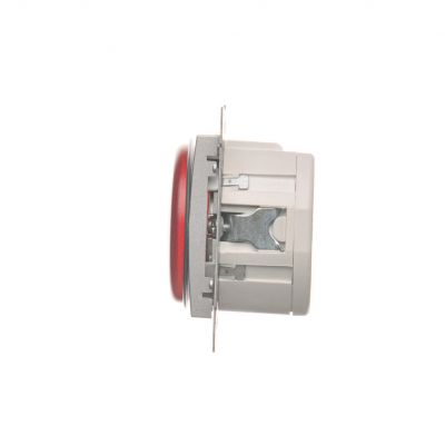 Simon 54 Sygnalizator świetlny LED – światło czerwone 230V srebrny mat DSS2.01/43 KONTAKT (DSS2.01/43)