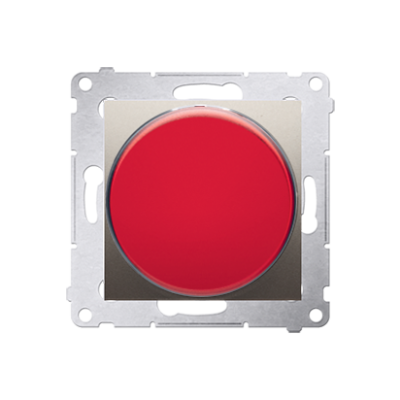 Simon 54 Sygnalizator świetlny LED – światło czerwone 230V złoty mat DSS2.01/44 KONTAKT (DSS2.01/44)