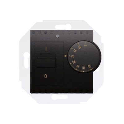 Simon 54 Regulator temperatury z czujnikiem wewnętrznym 16(2) A 230V. Montaż na wkręty antracyt DRT10W.02/48 KONTAKT (DRT10W.02/48)
