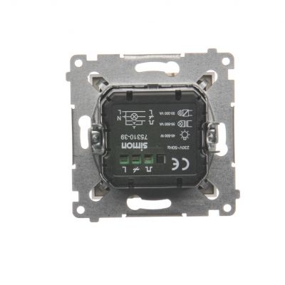 Simon 54 Ściemniacz dwuprzyciskowy 40–500 W (300 VA) złoty mat D75310.01/44 KONTAKT (D75310.01/44)