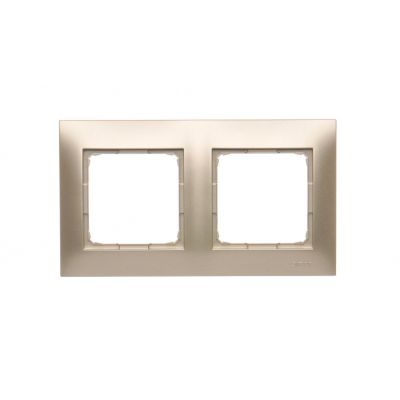 Simon 54 Premium Ramka 2-krotna PREMIUM IP20 / IP44 złoty mat DR2/44 KONTAKT (DR2/44)