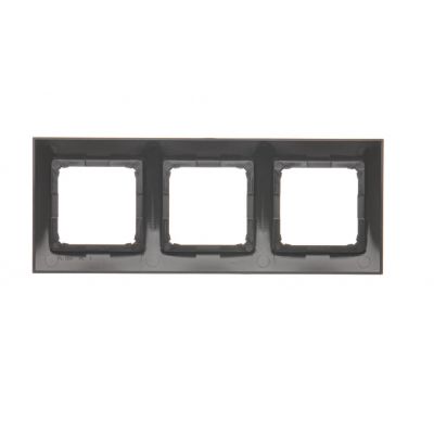 Simon 54 Premium Ramka 3-krotna PREMIUM IP20 / IP44 brąz mat DR3/46 KONTAKT (DR3/46)