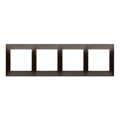 Simon 54 Premium Ramka 4-krotna PREMIUM IP20 / IP44 brąz mat DR4/46 KONTAKT (DR4/46)