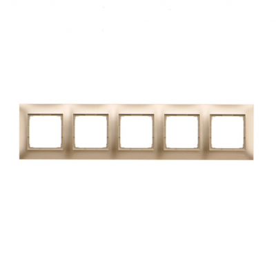 Simon 54 Premium Ramka 5-krotna PREMIUM IP20 / IP44 złoty mat DR5/44 KONTAKT (DR5/44)