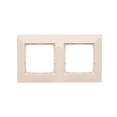 Simon 54 Premium Ramka 2-krotna PREMIUM do puszek karton-gips IP20 / IP44 kremowy DRK2/41 KONTAKT (DRK2/41)