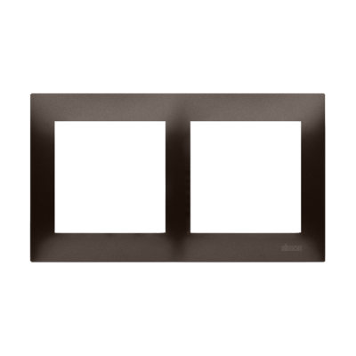 Simon 54 Premium Ramka 2-krotna PREMIUM do puszek karton-gips IP20 / IP44 brąz mat DRK2/46 KONTAKT (DRK2/46)