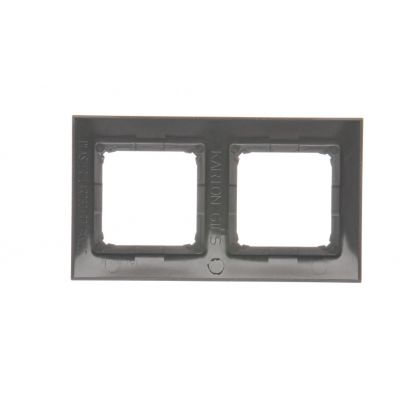 Simon 54 Premium Ramka 2-krotna PREMIUM do puszek karton-gips IP20 / IP44 brąz mat DRK2/46 KONTAKT (DRK2/46)