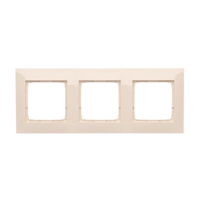 Simon 54 Premium Ramka 3-krotna PREMIUM do puszek karton-gips IP20 / IP44 kremowy DRK3/41 KONTAKT (DRK3/41)