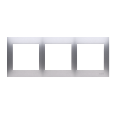 Simon 54 Premium Ramka 3-krotna PREMIUM do puszek karton-gips IP20 / IP44 srebrny mat DRK3/43 KONTAKT (DRK3/43)