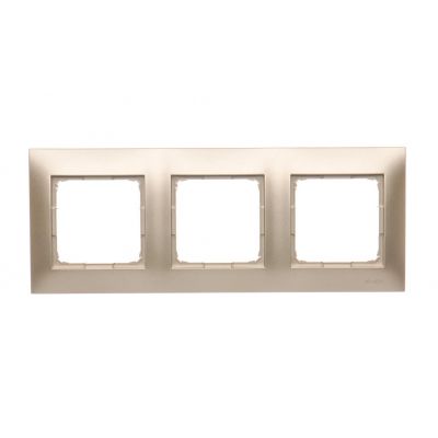 Simon 54 Premium Ramka 3-krotna PREMIUM do puszek karton-gips IP20 / IP44 złoty mat DRK3/44 KONTAKT (DRK3/44)