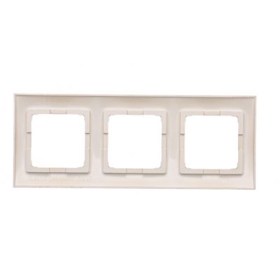 Simon 54 Premium Ramka 3-krotna PREMIUM do puszek karton-gips IP20 / IP44 złoty mat DRK3/44 KONTAKT (DRK3/44)