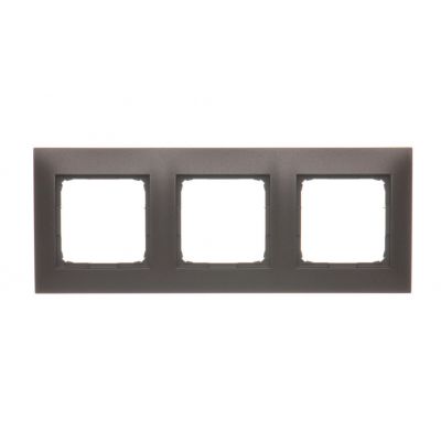 Simon 54 Premium Ramka 3-krotna PREMIUM do puszek karton-gips IP20 / IP44 brąz mat DRK3/46 KONTAKT (DRK3/46)