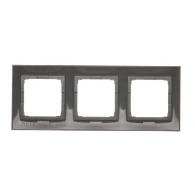 Simon 54 Premium Ramka 3-krotna PREMIUM do puszek karton-gips IP20 / IP44 brąz mat DRK3/46 KONTAKT (DRK3/46)