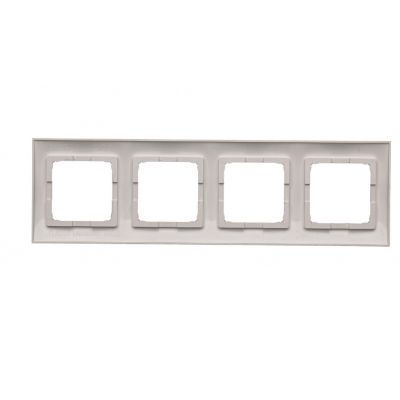 Simon 54 Premium Ramka 4-krotna PREMIUM do puszek karton-gips IP20 / IP44 srebrny mat DRK4/43 KONTAKT (DRK4/43)