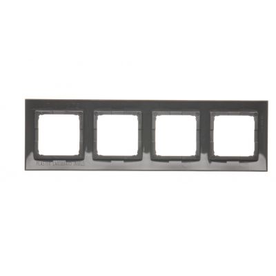 Simon 54 Premium Ramka 4-krotna PREMIUM do puszek karton-gips IP20 / IP44 brąz mat DRK4/46 KONTAKT (DRK4/46)