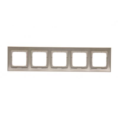 Simon 54 Premium Ramka 5-krotna PREMIUM do puszek karton-gips IP20 / IP44 złoty mat DRK5/44 KONTAKT (DRK5/44)