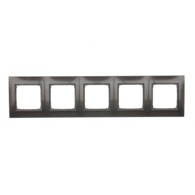 Simon 54 Premium Ramka 5-krotna PREMIUM do puszek karton-gips IP20 / IP44 antracyt DRK5/48 KONTAKT (DRK5/48)