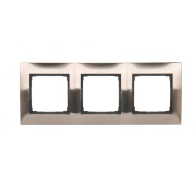 SIMON 54 PREMIUM ramka potrójna inox DR3/61 KONTAKT (DR3/61)
