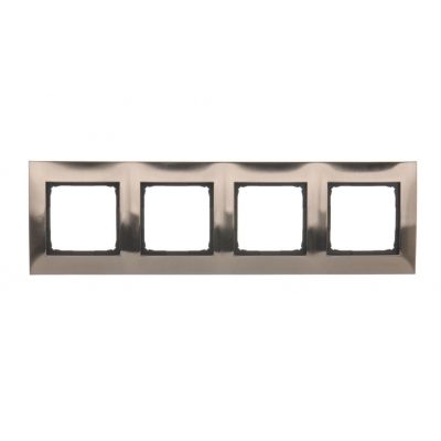 Simon 54 Premium Ramka 4-krotna PREMIUM IP20 / IP44 inox DR4/61 KONTAKT (DR4/61)