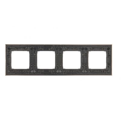 Simon 54 Premium Ramka 4-krotna PREMIUM IP20 / IP44 inox DR4/61 KONTAKT (DR4/61)