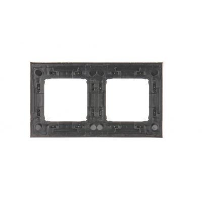 Simon 54 Premium Ramka 2-krotna PREMIUM IP20 / IP44 ciemna stal DR2/67 KONTAKT (DR2/67)