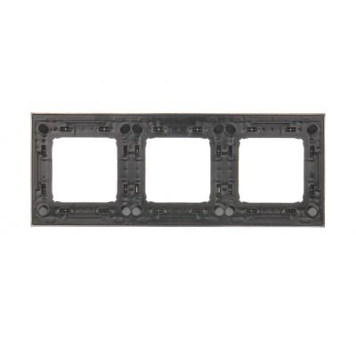 Simon 54 Premium Ramka 3-krotna PREMIUM IP20 / IP44 ciemna stal DR3/67 KONTAKT (DR3/67)