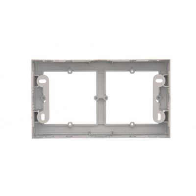 Simon 54 Premium Puszka natynkowa 2-krotna do ramek PREMIUM. Głębokość 35 mm srebrny mat DPN2/43 KONTAKT (DPN2/43)