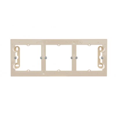 Simon 54 Premium Puszka natynkowa 3-krotna do ramek PREMIUM. Głębokość 35 mm kremowy DPN3/41 KONTAKT (DPN3/41)