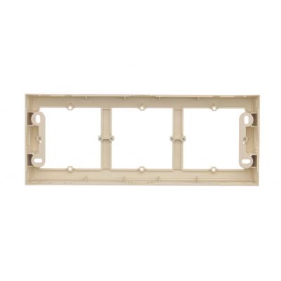 Simon 54 Premium Puszka natynkowa 3-krotna do ramek PREMIUM. Głębokość 35 mm kremowy DPN3/41 KONTAKT (DPN3/41)