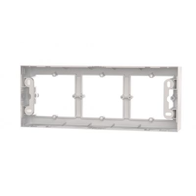 Simon 54 Premium Puszka natynkowa 3-krotna do ramek PREMIUM. Głębokość 35 mm srebrny mat DPN3/43 KONTAKT (DPN3/43)