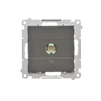 Simon 55 Gniazdo antenowe TV pojedyncze Do instalacji indywidualnych Czarny mat TAK1.01/149 KONTAKT (TAK1.01/149)