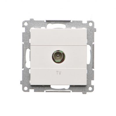 Simon 55 Gniazdo antenowe TV pojedyncze Do instalacji indywidualnych Biały mat TAK1.01/111 KONTAKT (TAK1.01/111)