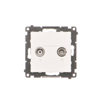 Simon 55 Gniazdo antenowe R-TV zakończeniowe 10dB do gniazd przelotowych 1x Wejście: 5÷862 MHz Biały mat TAZ.01/111 KONTAKT (TAZ.01/111)