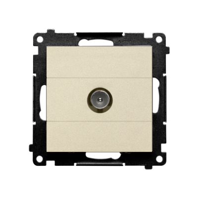 Simon 55 Gniazdo antenowe TV pojedyncze Do instalacji indywidualnych Szampański mat TAK1.01/144 KONTAKT (TAK1.01/144)