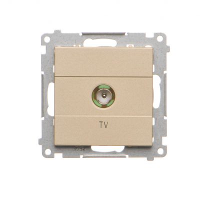 Simon 55 Gniazdo antenowe TV pojedyncze Do instalacji indywidualnych Szampański mat TAK1.01/144 KONTAKT (TAK1.01/144)